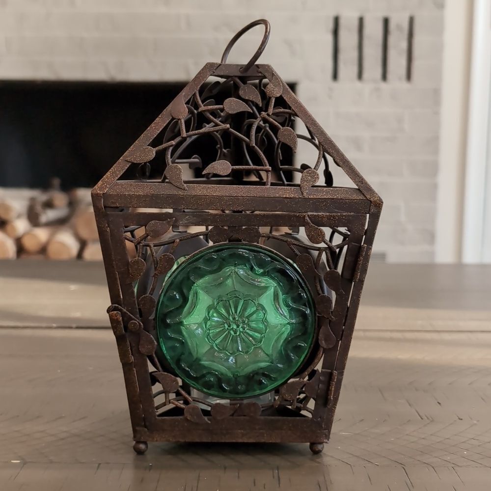 Vintage 1990’s PartyLite Retired La Rosetta Hanging Lantern - Picture 1 of 7